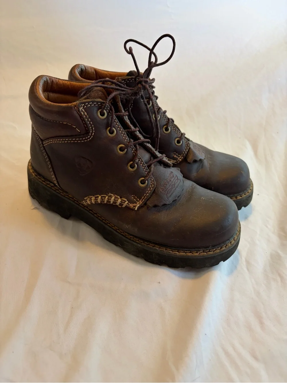 Ariat Canyon Lace-Up Leather Ankle Boots Women’s Size 7 Brown Style 10001254 177